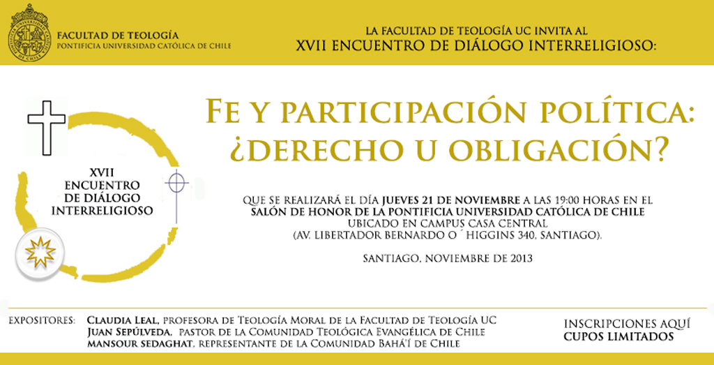 XVII Encuentro de Diálogo Interreligioso Invitación