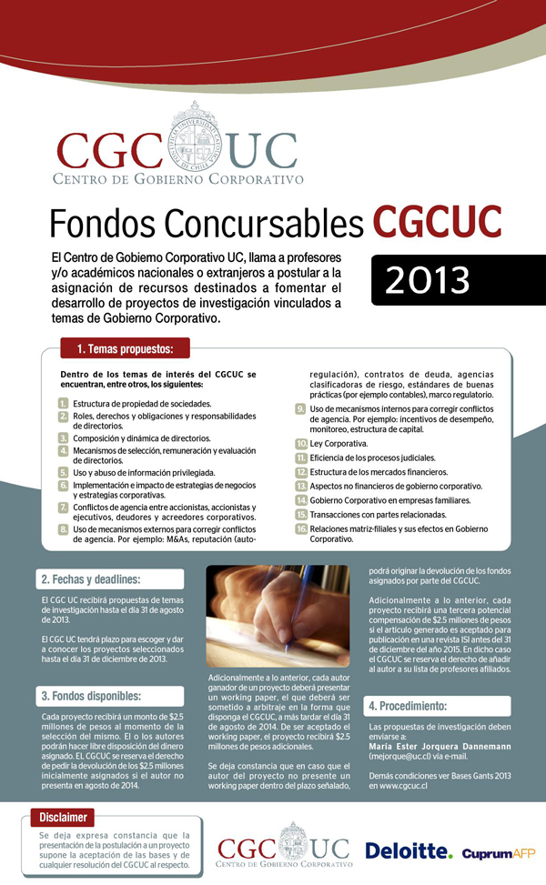Fondos concursables CGCUC 2013