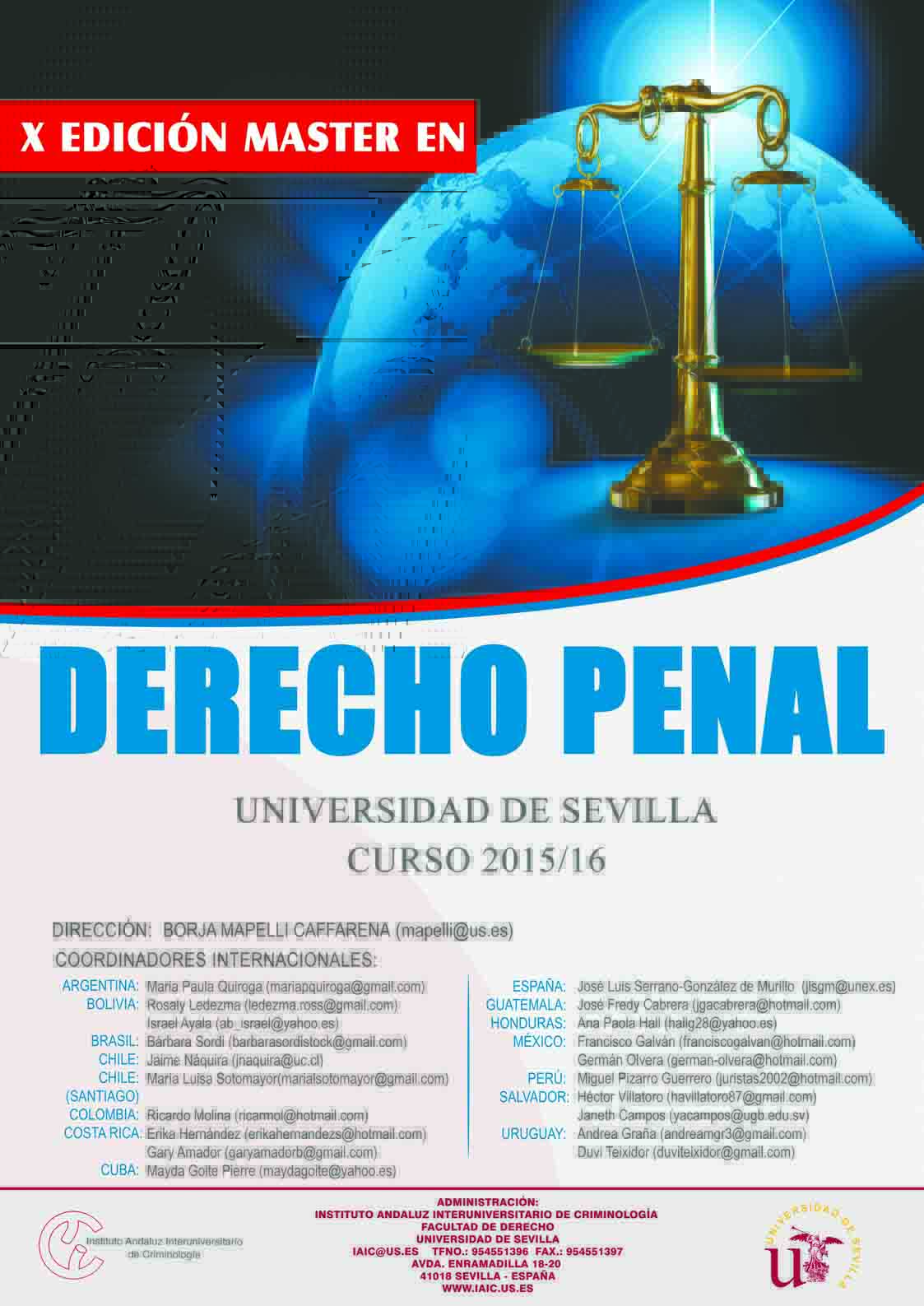 Afiche master derecho penal 2015 16 USevilla