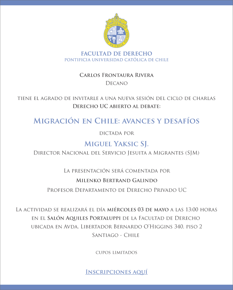 Derecho UC Abierto al debate: Migración en Chile. Avances y desafíos