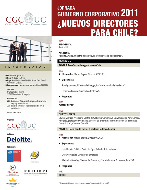 Jornada ¿nuevos directores para Chile?