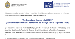 “Conferencia de Ingreso a la AIDTSS”
