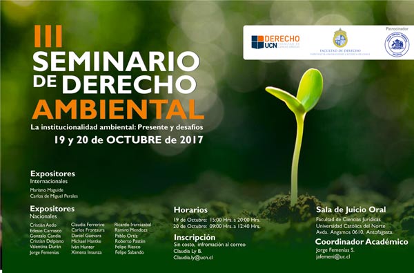 III Seminario de Derecho Ambiental: La institucionalidad ambiental. Presente y desafíos 