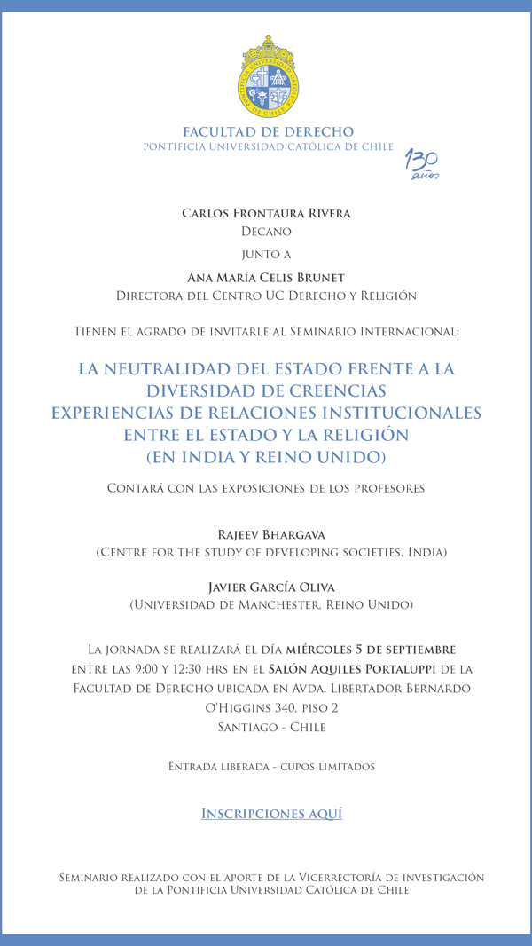 La neutralidad del estado frente a la diversidad de creencias experiencias de relaciones institucionales entre el estado y la religión (en India y Reino Unido)