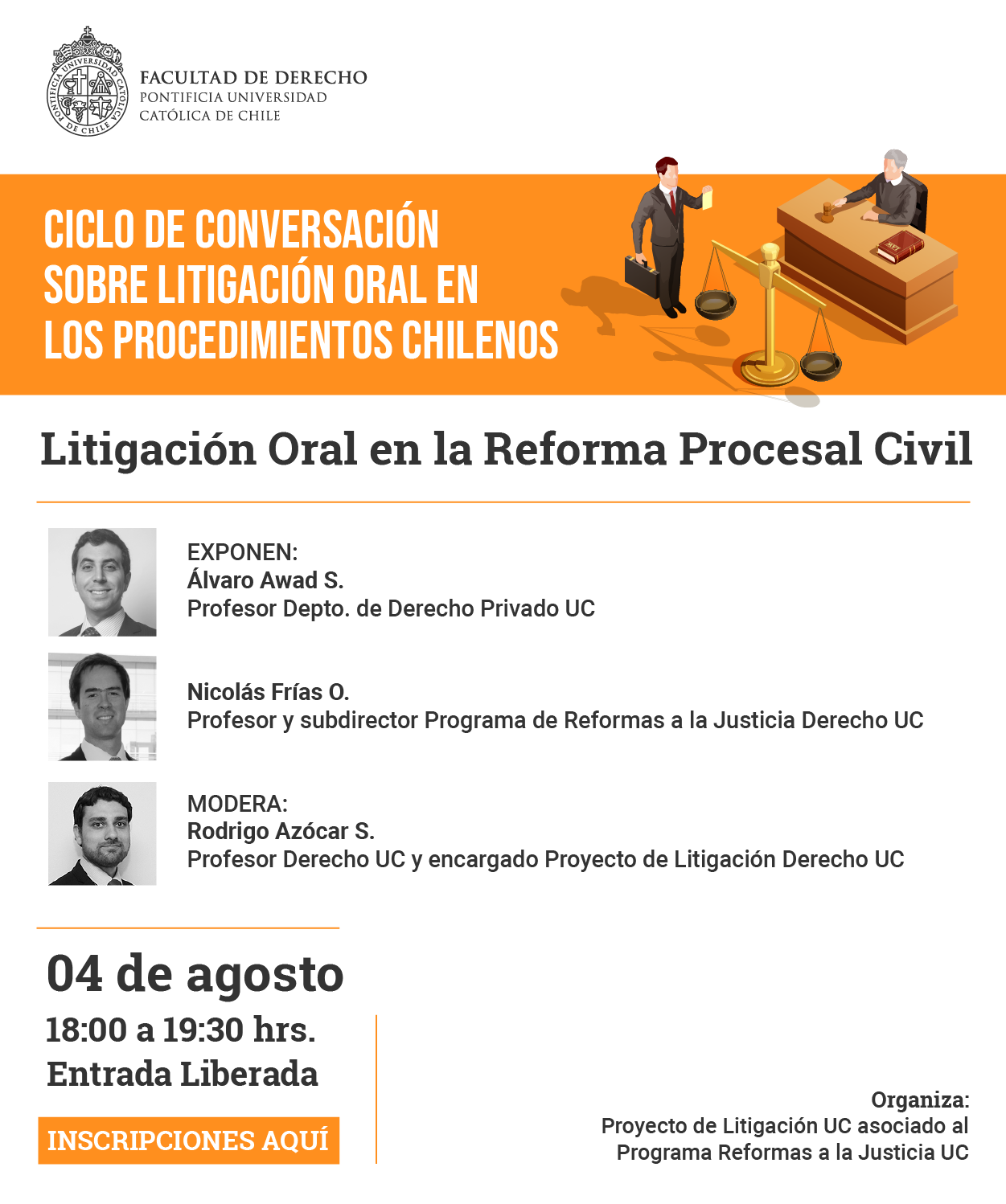 Ciclo de Conversación sobre Litigación Oral Afiche 2