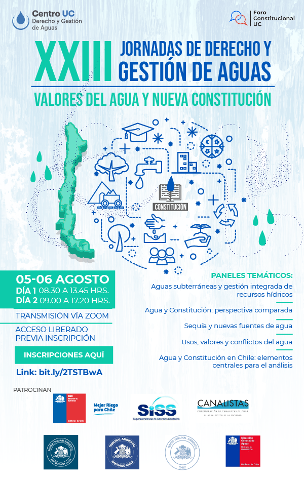 XXIII Jornadas de Derecho y Gestión de Aguas UC Afiche