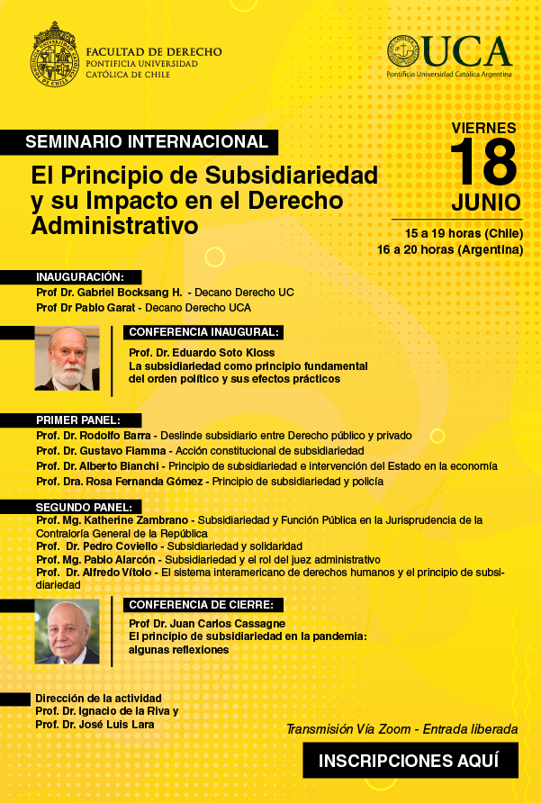Seminario Internacional el Principio de Subsidiaridad y su Impacto en el Derecho Administrativo Afiche copia
