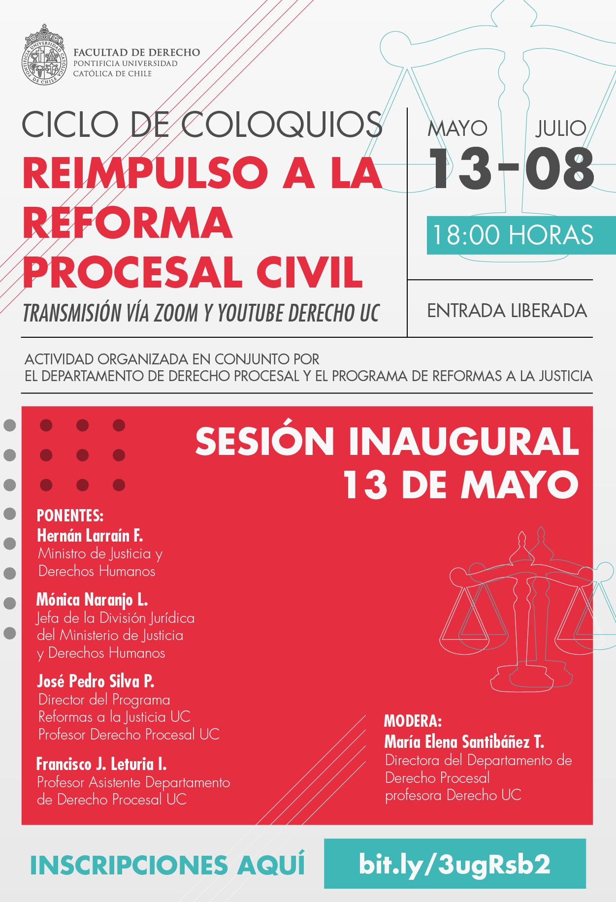 Ciclo de Coloquios Reforma procesal afiche 1