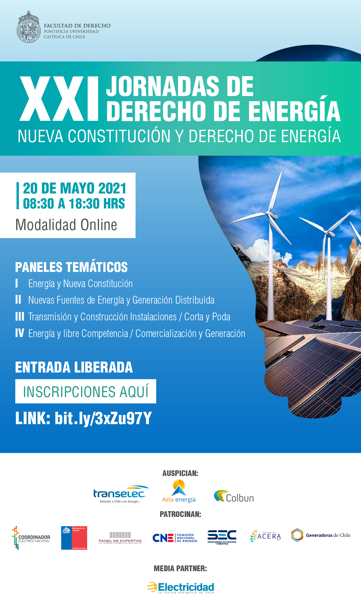 XXI JORNADAS DERECHO DE ENERGIA Afiche 3