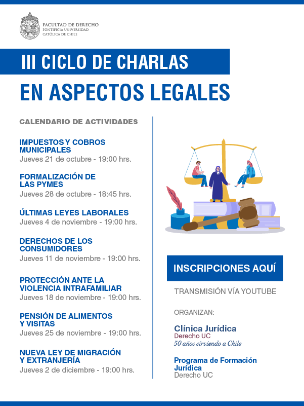 Ciclo de Charlas Aspectos Legales Afiche GRAL