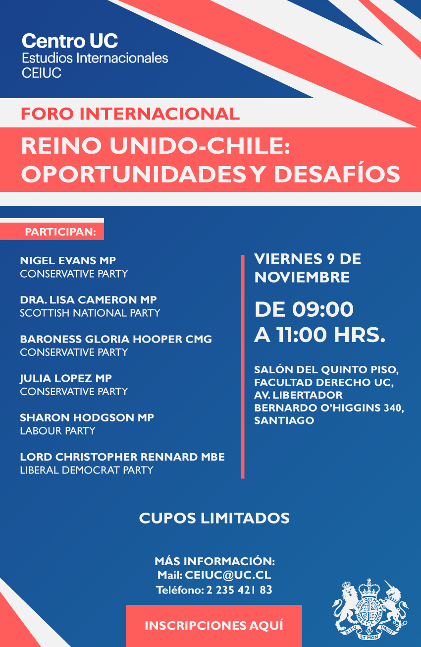 Foro Internacional: Reino Unido-Chile: Oportunidades y Desafíos