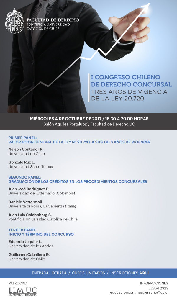 I Congreso Chileno de Derecho Concursal: Tres años de vigencia de la Ley 20.720 