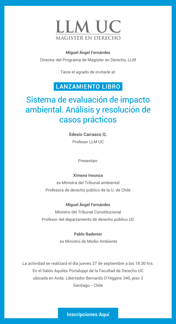Lanzamiento de libro: Sistema de evaluación de impacto ambiental. Análisis y resolución de casos prácticos