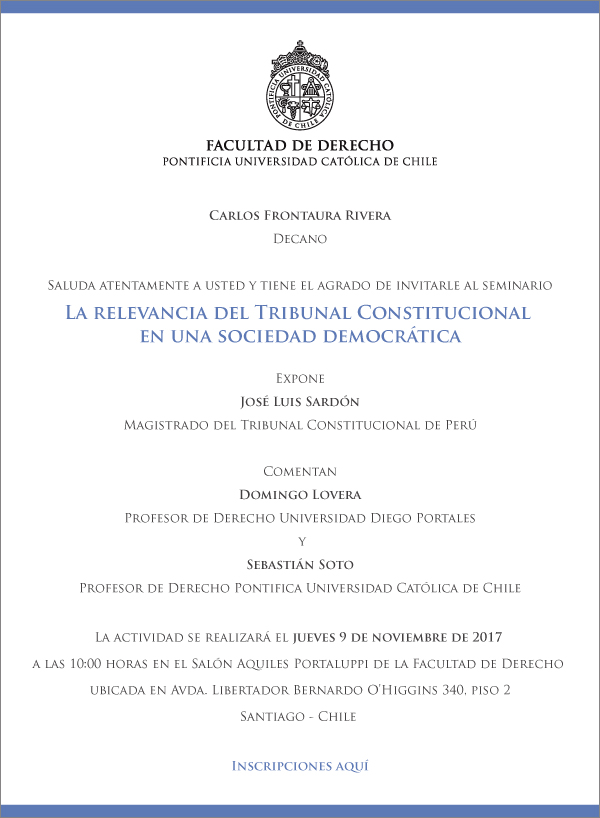 Seminario: La relevancia del Tribunal Constitucional en una sociedad democrática 