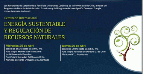 seminario internacional energía sustentable y regulación de recursos naturales