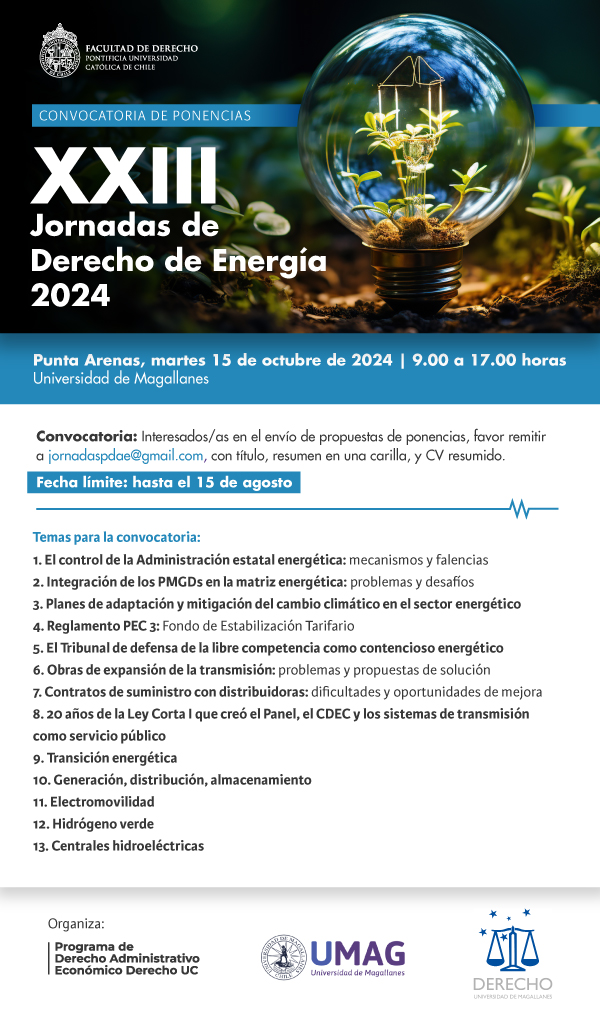 XXIII Jornadas Derecho de Energía Afiche