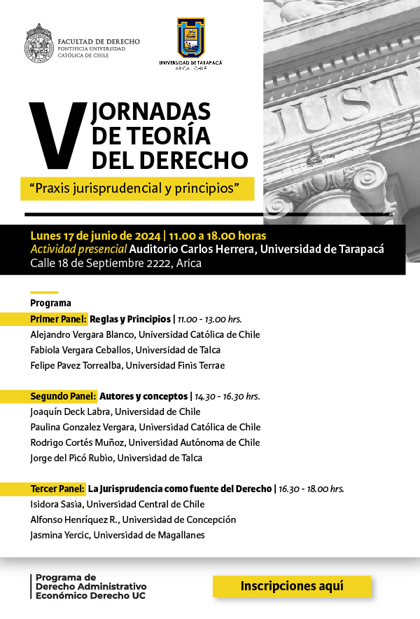 V Jornadas Teoría del Derecho Afiche 2