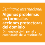 Seminario Internacional: Algunos problemas en torno a las acciones protectoras del dominio: Dimensión Civil, Penal y comparada de la Restitución