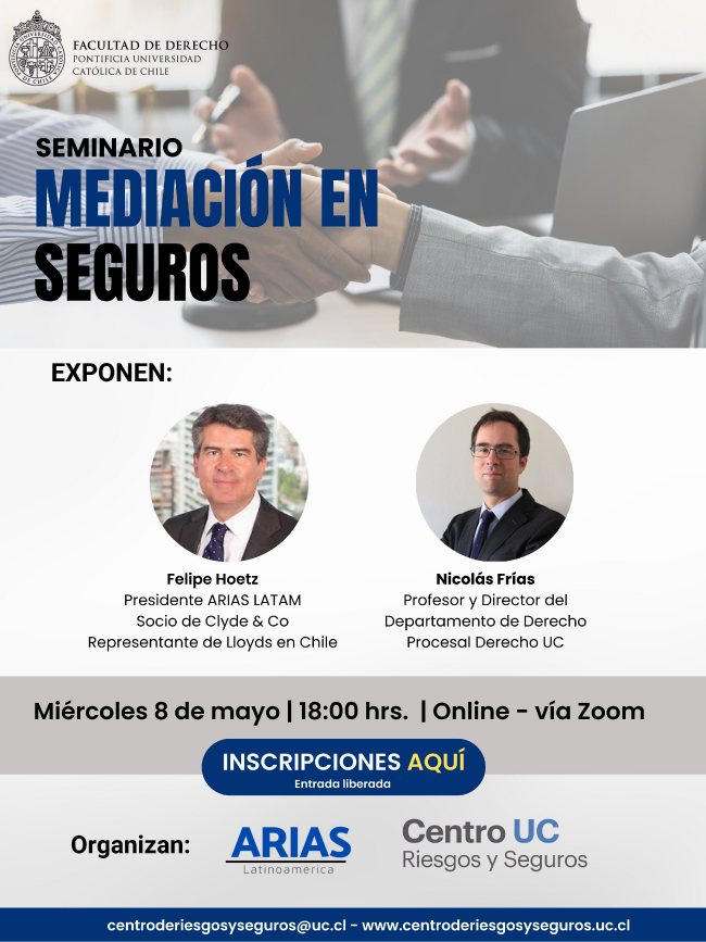 Seminario mediación en seguros Afiche