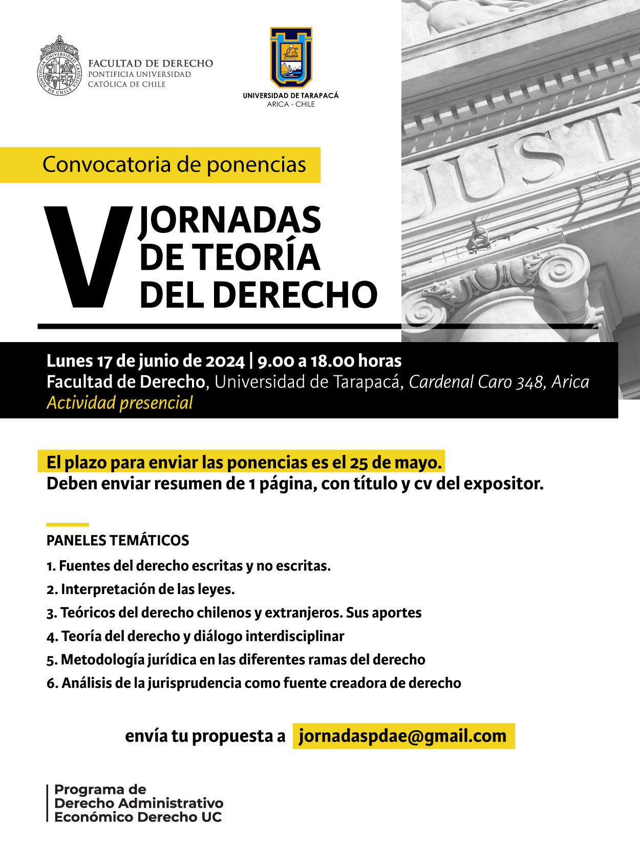 V Jornadas Teoría del Derecho Afiche