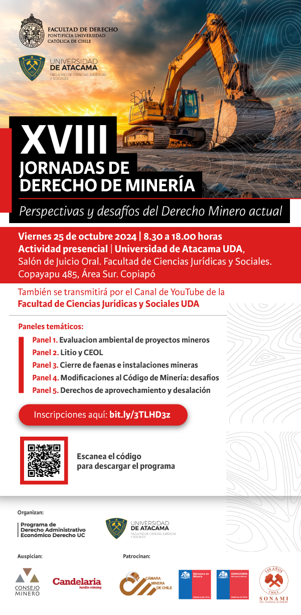 XVIII Jornadas Derecho de Minería Afiche