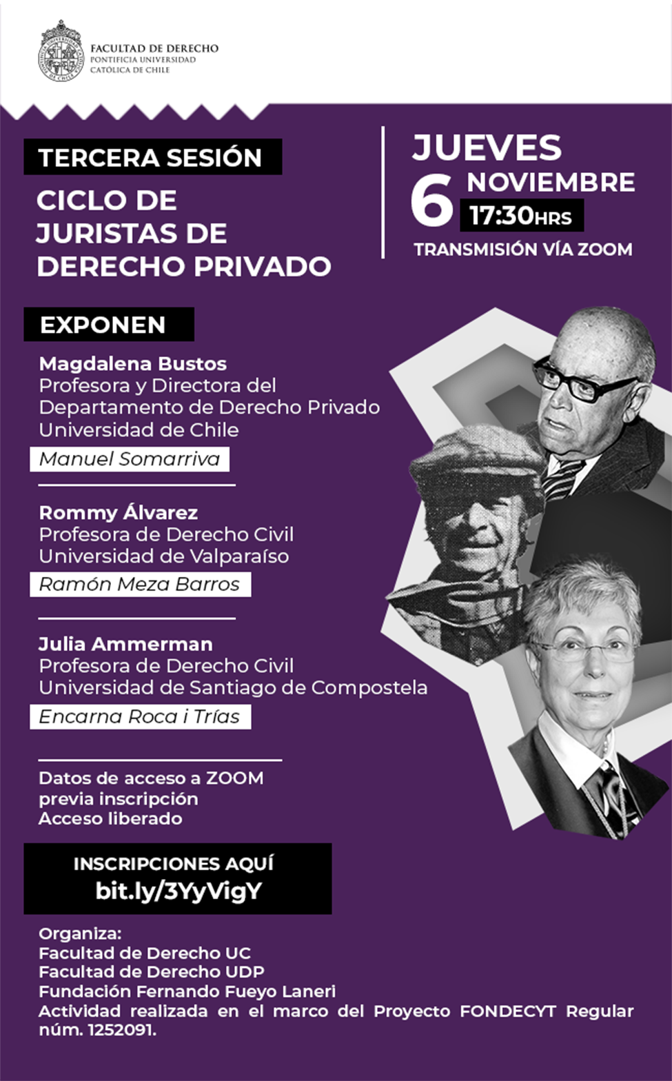 Tercera sesión Juristas afiche