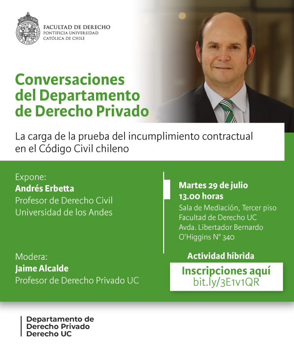 Conversaciones Derecho Privado 29 de julio Afiche 2
