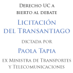 Derecho UC abierto al debate: Licitación del Transantiago